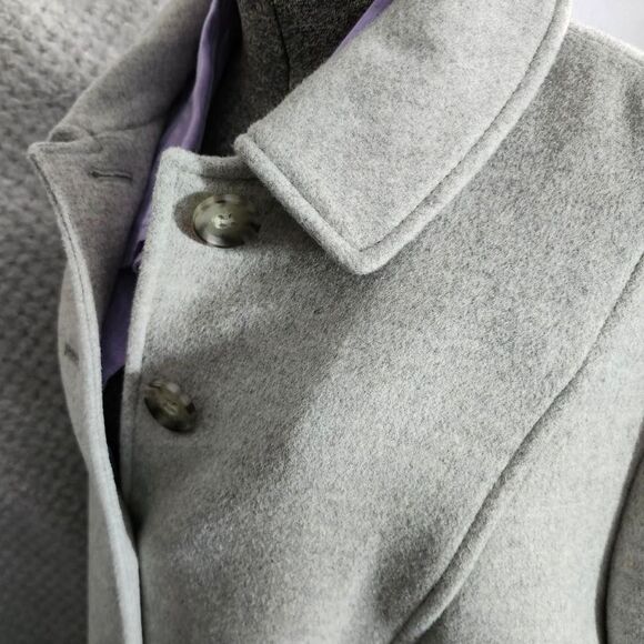 Talbots Soft 50% wool Women's Grey Coat Gothic style - Picture 2 of 8